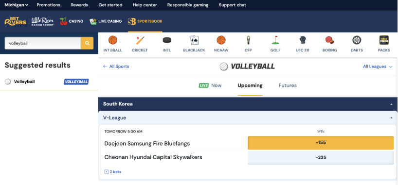 Volleyball bet second step