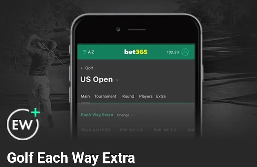 bet365 Golf Each Way Extra Feature