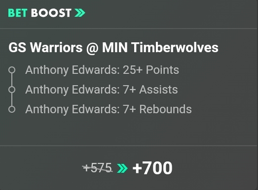 GS Warriors @ MIN Timberwolves NBA SGP