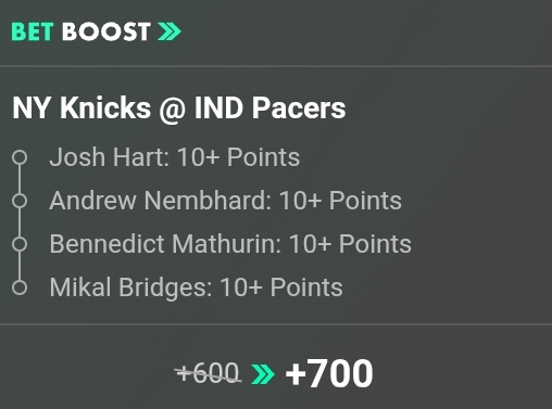 Knicks @ IND Pacers NBA SGP