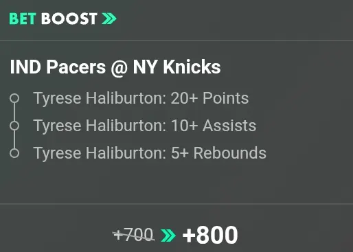 IND Pacers @ NY Knicks NBA SGP