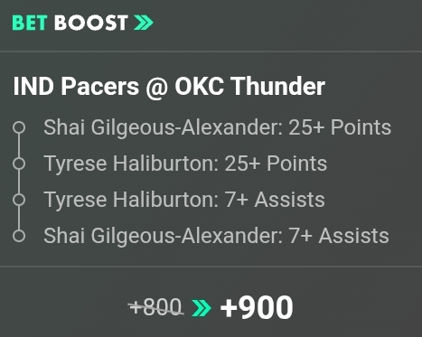 Pacers vs Thunder NBA SGP