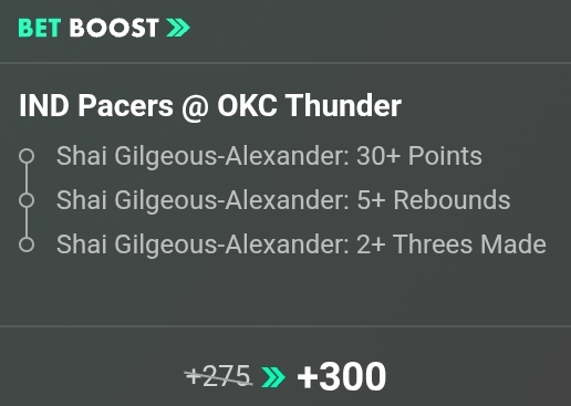 IND Pacers @ OKC Thunder NBA SGP