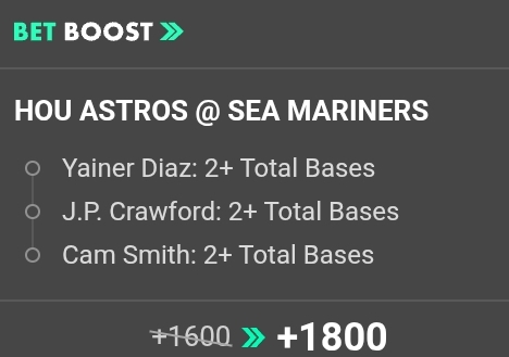 MLB Astros @ Mariners boosted SGP