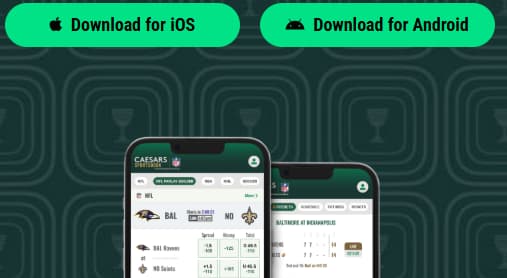 Caesars app for iOS & Android