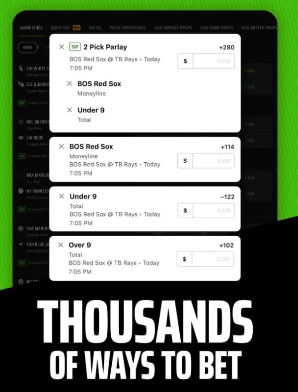 DraftKings Appstore betting offer image