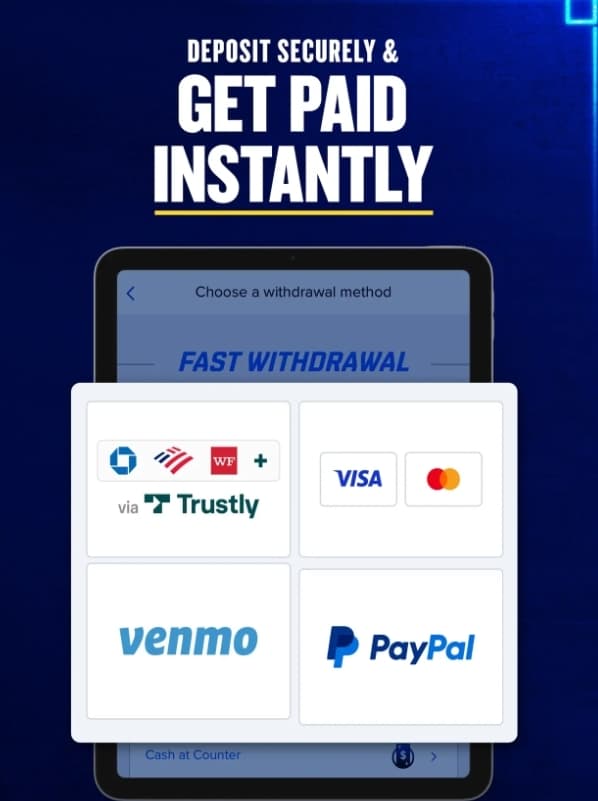 FanDuel app payment methods