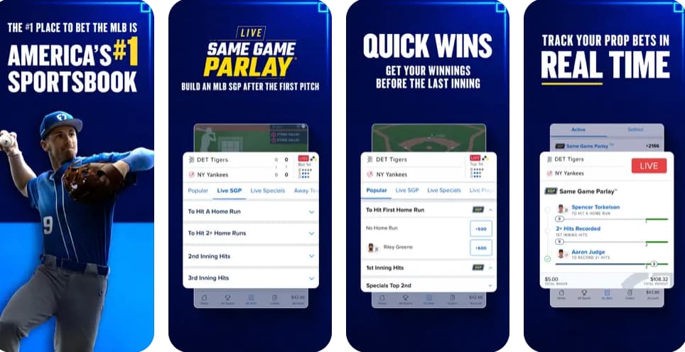 FanDuel app front page