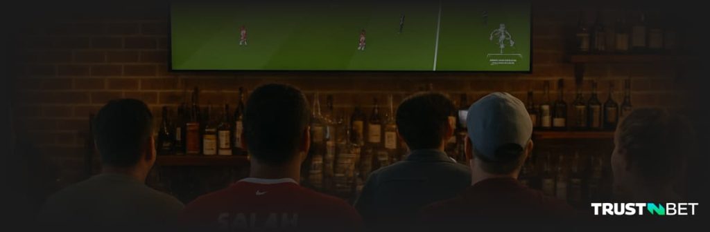 Fans watching soccer in the US