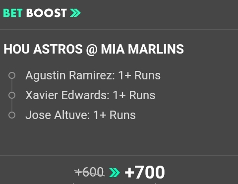 HOU Astros @ MIA Marlins MLB SGP