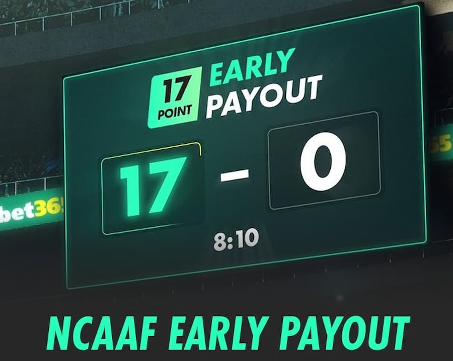 bet365 NCAAF Early Payout Promo