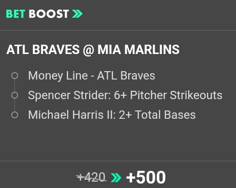 ATL Braves @ MIA Marlins MLB Same Game Parlay