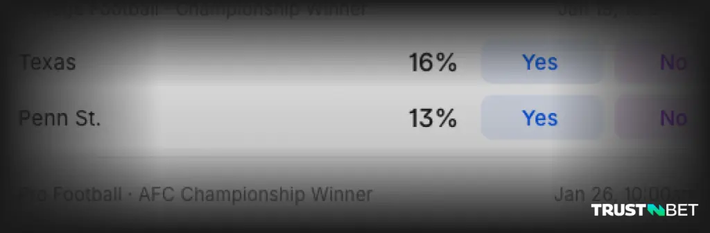 Football Prediction Market screen