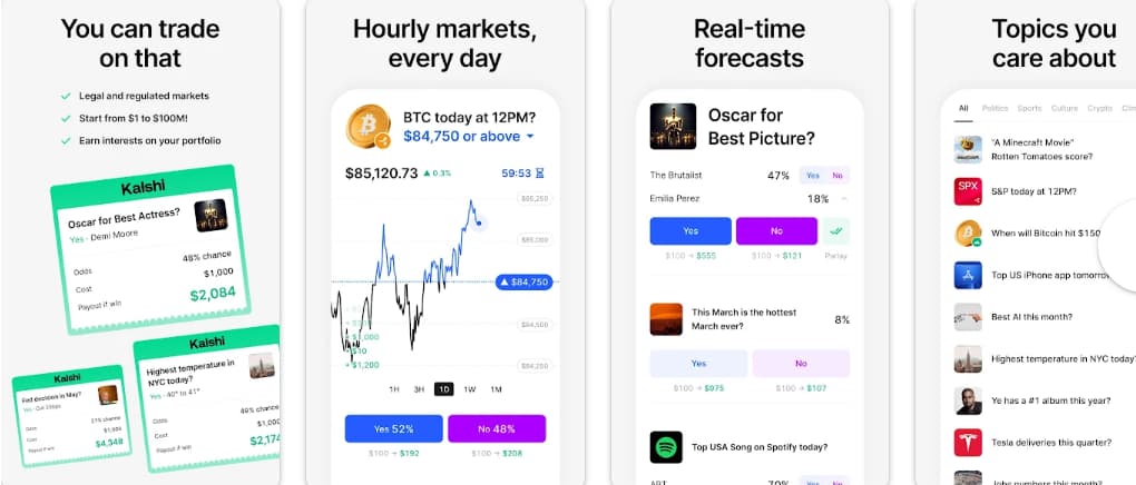 Kalshi app store view