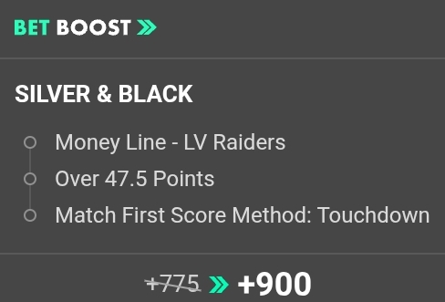 Raiders @ Cardinals NFL SGP