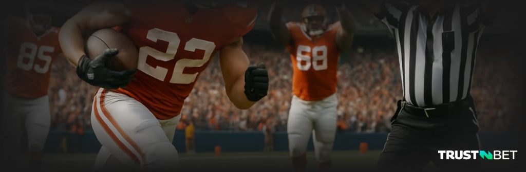 NFL Player in end zone