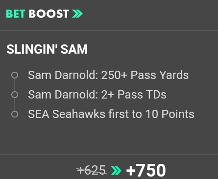 SEA Seahawks @ ARI Cardinals NFL SGP