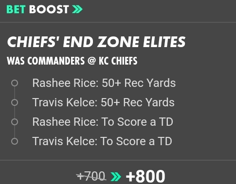 WAS Commanders @ KC Chiefs NFL SGP