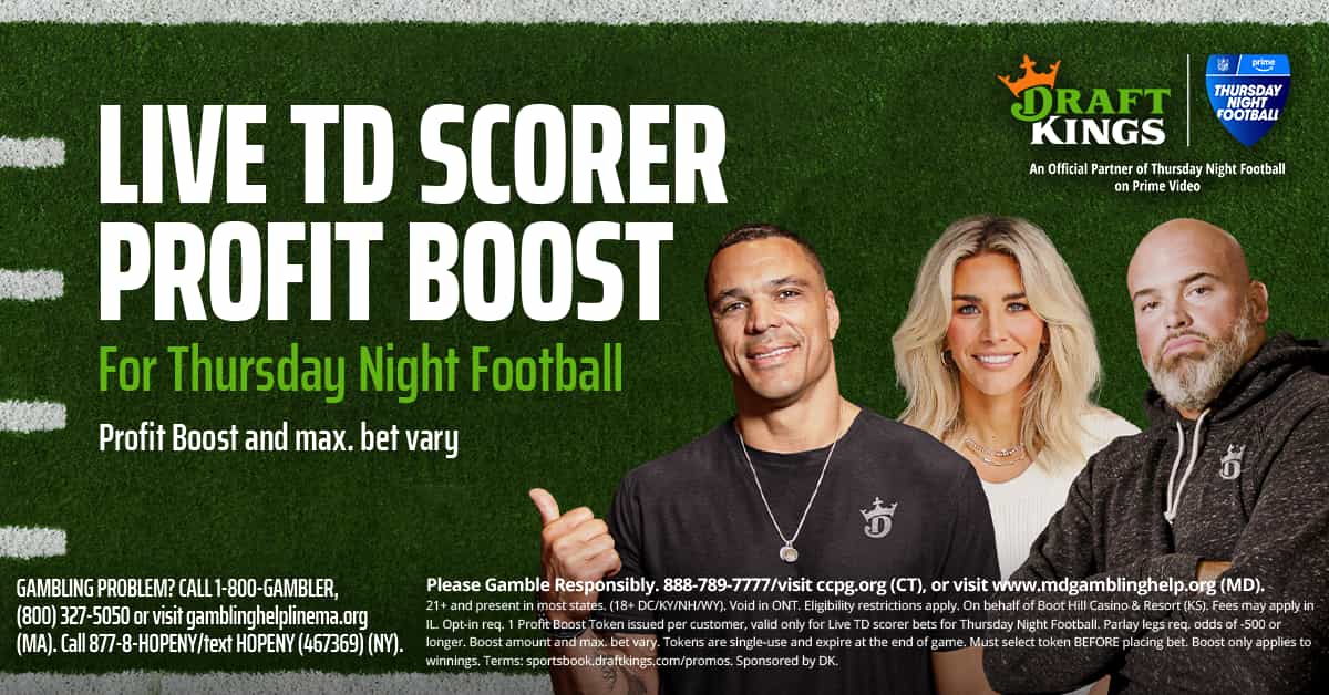 DraftKings Thursday Night Football Live TD Profit Boost