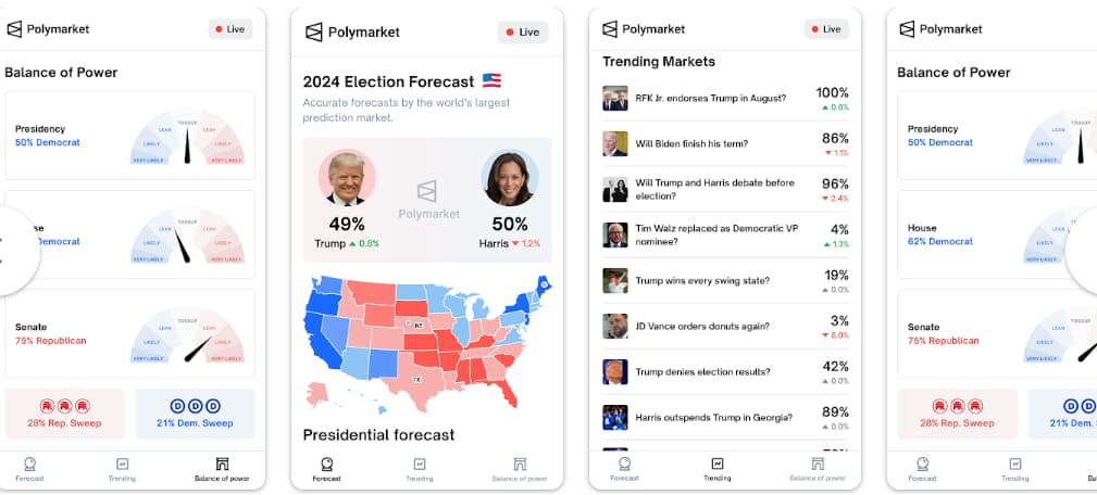 Polymarket appstore view