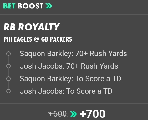 PHI Eagles @ GB Packers NFL Same Game Parlay