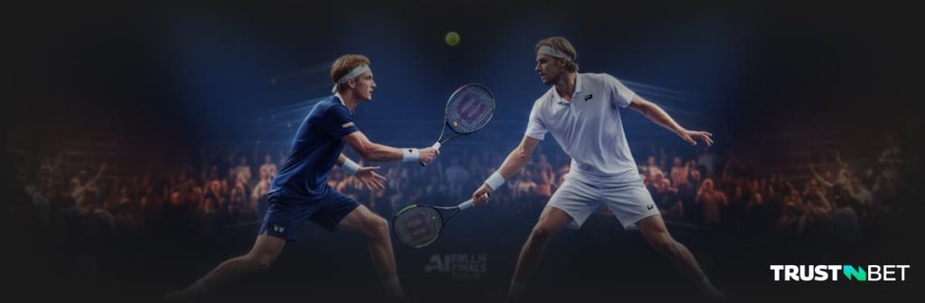 Tennis Players ready in play