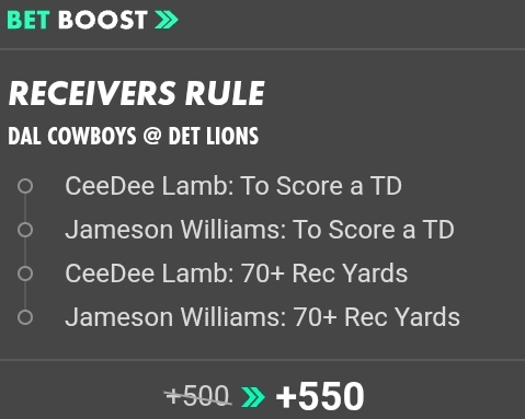 NFL Cowboys @ Lions SGP