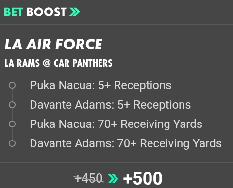 LA Rams @ CAR Panthers NFL Same Game Parlay