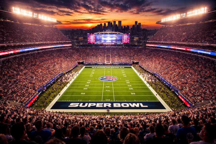 Super Bowl stadium packed