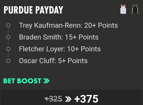 bet365 Texas @ Purdue SGP