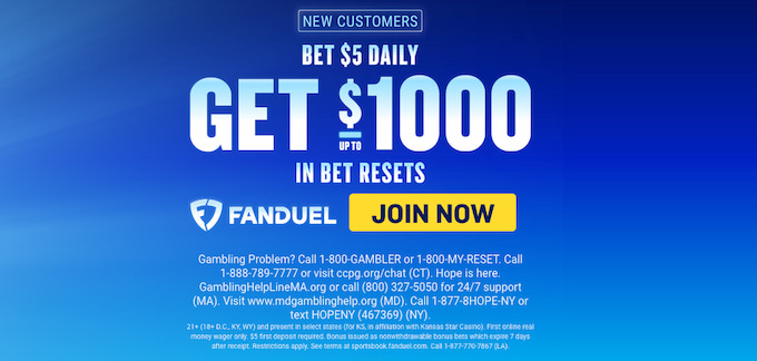 Fanduel up to $1,000 bonus offer